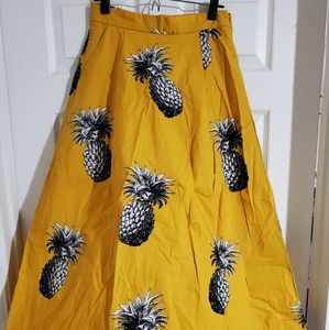 Ann Taylor Pineapple Midi Skirt